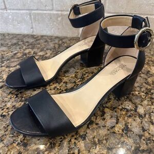 Michael Kors Black Block Heel Sandals
